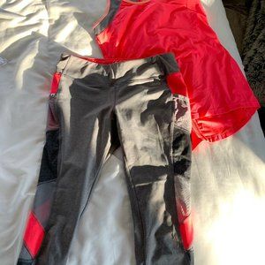 AVIA Women's Neon Pink Set Tank Top and Leggings